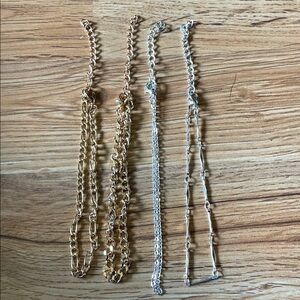 Elegant Gold and Silver Chain Bracelet Set